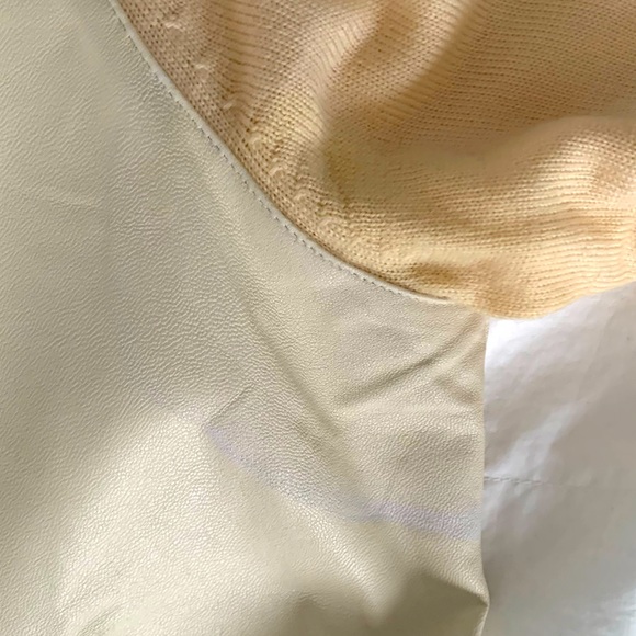 Theory leather + wool two tone sweater - Picture 4 of 5